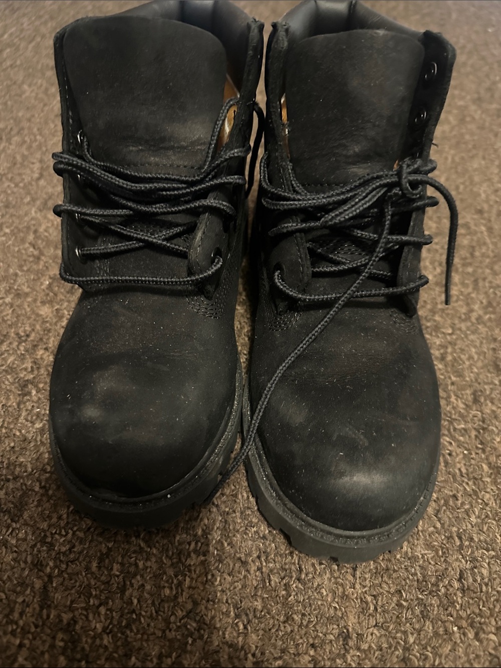Timberland Kids Black Lace-Up Boots